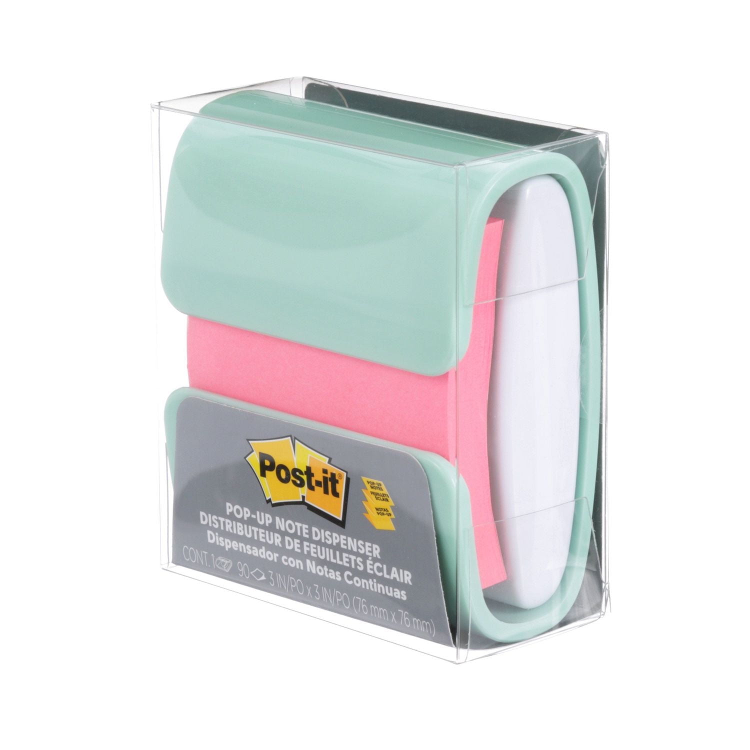 Post-it® Pop-Up Notes Dispenser, Mint Green