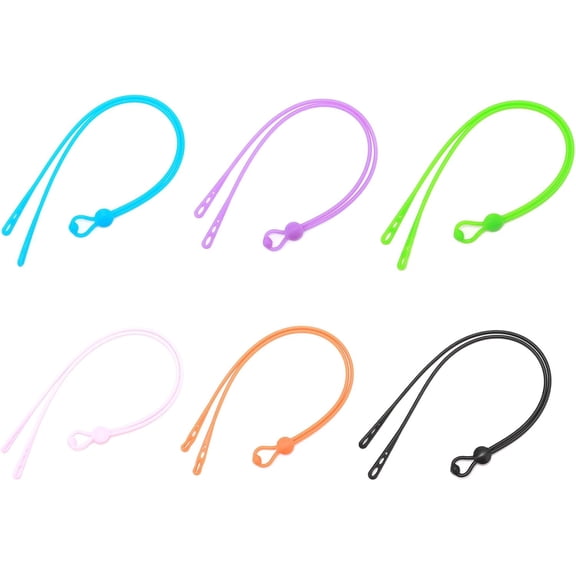 6 Pcs Silicone Soft Adjustable Anti-Slip Eyeglass Straps Eyewear Holder Fixing Rope for Sports