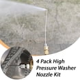 thumbnail image 4 of 4 Pack High Pressure Washer Nozzle Kit for Washing Machine AC Coil Cleaning,Stainless Steel Extension Wand Tips with 1/4 Quick Connect,Straight and Curved Needles for Home Appliance Maintenance, 4 of 7