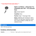 thumbnail image 2 of Right or Left Mirror - without Bow-Tie - Compatible with 1969 - 1972 Chevy Nova 1970 1971, 2 of 2