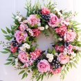 thumbnail image 4 of Garden Rose Artificial Hanging Flower Wreath Home Decor Walls Centerpieces, 4 of 8