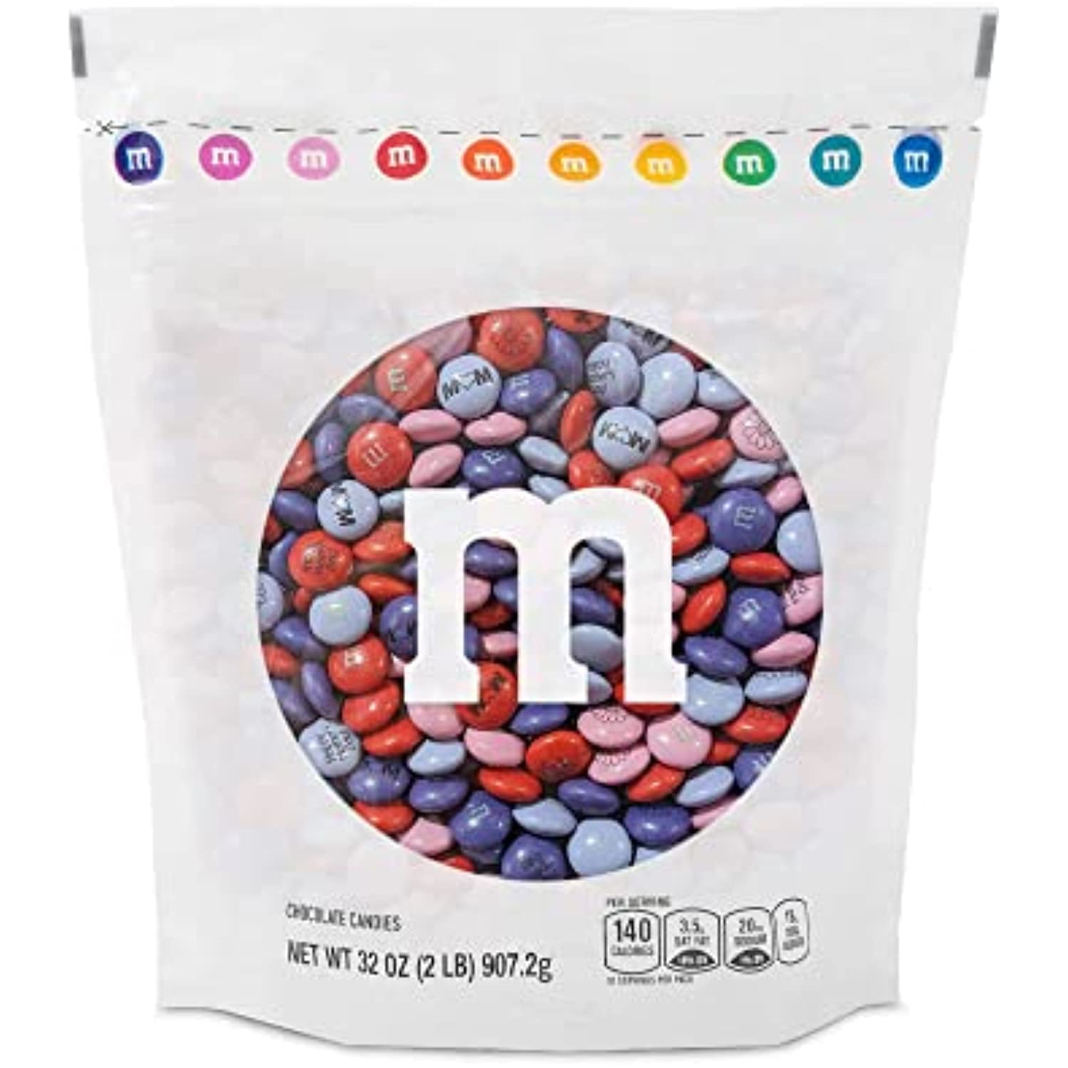 M&M'S Pre-Printed Patriotic Milk Chocolate Candy - 2lbs of bulk candy in  resealable bag perfect for 4th of July Parties, Patriotic Celebrations