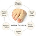thumbnail image 2 of Toe Tubes Made of Elastic Fabric Lined with Silicone Gel. Toe Sleeve Protectors Relief Toe Pressure Pain,Corn and Calluses Remover (Big Toe Tubes), 2 of 5
