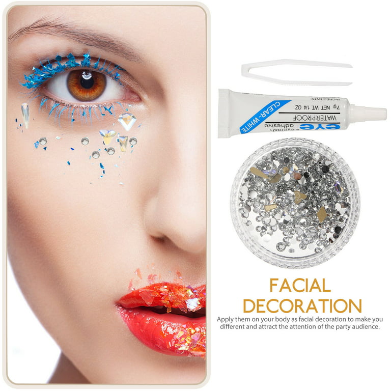 Adhesive Face Jewels Clear