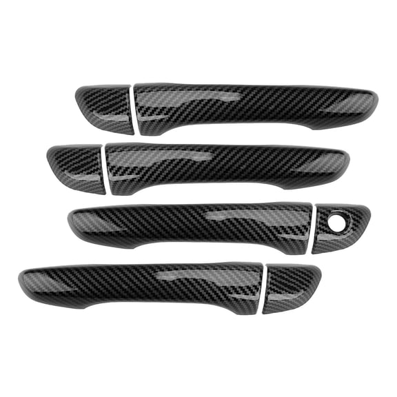 1 Set Car Exterior Door Handle Cover Trim Fit for Hyundai Elantra 2017-2020 Carbon Fiber Style ABS