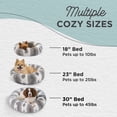 thumbnail image 5 of Best Friends by Sheri Patterned Lux Faux Fur Calming Donut Dog Bed, Gray, Small, 23x23, 5 of 7