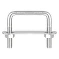 thumbnail image 1 of Unique Bargains Square U-Bolts 2 Sets 52mm Inner Width 50mm Length M8 304 Stainless Steel U Clamp Bolt, 1 of 5
