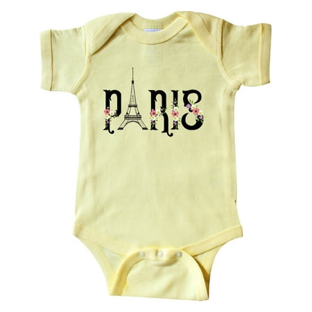 

Inktastic Paris Eiffel Tower with Flowers Gift Baby Boy or Baby Girl Bodysuit