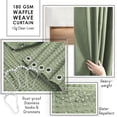 thumbnail image 5 of CERBIOR 32 Pcs Bamboo Bathroom Accessories Sets with Shower Curtain& Shower Caddy, Irregular Stripe Design Complete Set Bathroom Decor Vanity Countertop Accessory Set, Green, 5 of 8