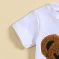thumbnail image 3 of Gerichy Toddler Kids Baby Boy Summer Outfits Bear Print Short Sleeve Tops Pants Clothes Sets Casual Summer Clothes Short Sleeve Tshirt Top Pants Outfits, 3 of 6