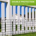 Lawn Garden Fence, 19'' Decorative Metal Animal Barrier, Steel Wire