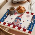 thumbnail image 3 of U.S. Flag Dwarf Placemats Set of 1, Vintage Star Heart Red Striped Independence Day Non-Slip Place Mats Washable Table Mats for Kitchen Dining Table Decorations Indoor/Outdoor, 3 of 9
