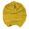 thumbnail image 4 of ALLYDREW Thick Knitted Winter Infinity Circle Scarf and Slouchy Beanie Set, Mustard, 4 of 6