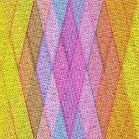 Ahgly Company Machine Washable Indoor Square Transitional Dark Pink Area Rugs, 5' Square