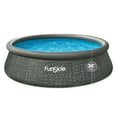 thumbnail image 3 of (Open Box) Funsicle 12' x 36" QuickSet Ring Top Above Ground Pool, Herringbone, 3 of 8