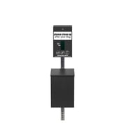 Standard Low Profile Dog Waste Station / MittN Bag System (Matte Black)