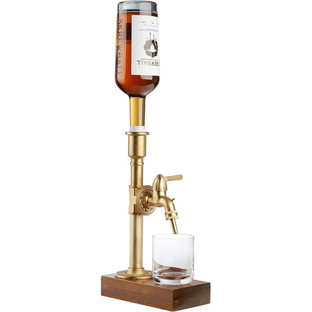 

Wine and Liquor Dispenser for Home Bar - Handcrafted Industrial-Style Alcohol Liquor Bottle Pourers - 100% Food-Safe Whiskey Spirits & Wine Tap Decor Man Cave Accessories Party Supplies 1 Bottle