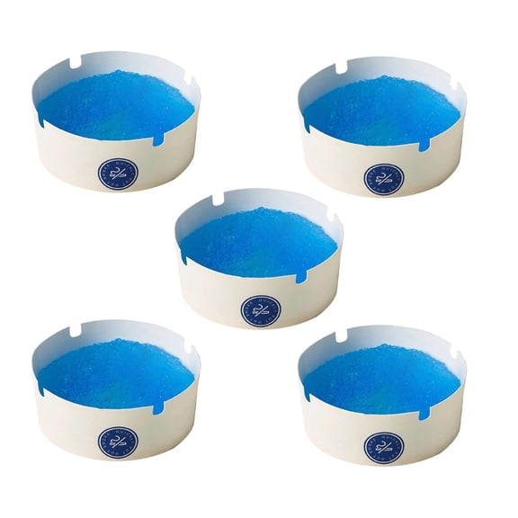 5pc Disposable Foam Ashtrays with Sand - Portable Smokeless Ashtray for Indoor Use, Small Ash Bucket for Cigarettes
