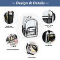 thumbnail image 5 of Ttyddzy Clear Backpack Heavy Duty PVC Transparent Backpack for College Workplace, Blue Shells, 5 of 8
