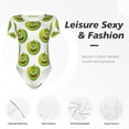 thumbnail image 4 of KLL Women 's Crew Neck Bodysuit Jumpsuits Happy Fruit Print Short onesies Stretch T Shirts, 4 of 7