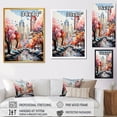 thumbnail image 4 of Designart "Blush Cityscape Art Deco Charm II" Cityscapes Canvas Wall Art - Industrial Pink City Art Deco Entryway Wall Art, 4 of 6