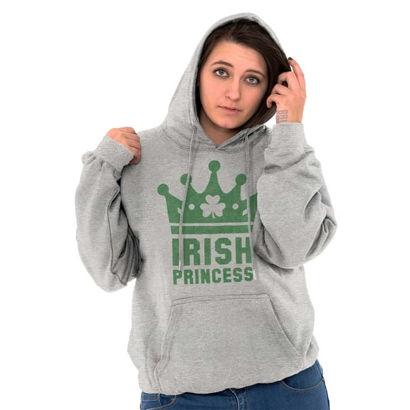 St Patricks Day Irish Princess Hoodie Sweatshirt Women Brisco Brands S