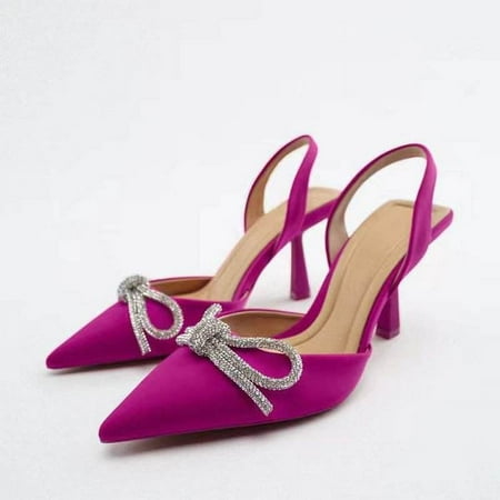 

Slingback Heels for Women High Heels Dress Shoes Kitten Pumps Dressy Heeled Sandals Wide Width Fashion Closed Toe Shoes