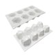 thumbnail image 5 of Molde de silicona Molde de mousse para pasteles Molde para helados DIY para hornear Chocolates Bandeja de hielo Utensilios para hornear, 8 cavidades kenally HA003613-01, 5 of 7