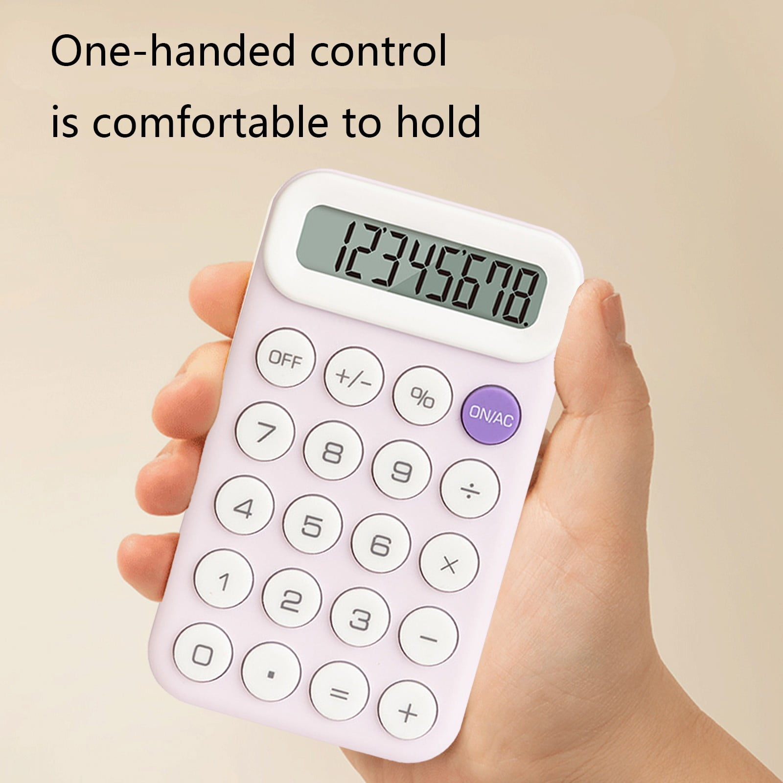 Weloille Back to School Portable Mini Calculator for Students with LCD Display, Soft Rubber Buttons, Lightweight ABS in Blue or Orange, 240 Functions