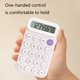 thumbnail image 4 of Calculadora, mini, botones de goma suave, pantalla LCD, estilo de alta belleza para chicas, portátil, batería integrada, morado, 4 of 6