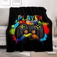 thumbnail image 2 of LHSHID Bedding Gaming Throw Blanket Super Soft Fleece Gamer Gift for Couch Sofa for for Kids Boys Teens Video Game 60x80in, 2 of 6