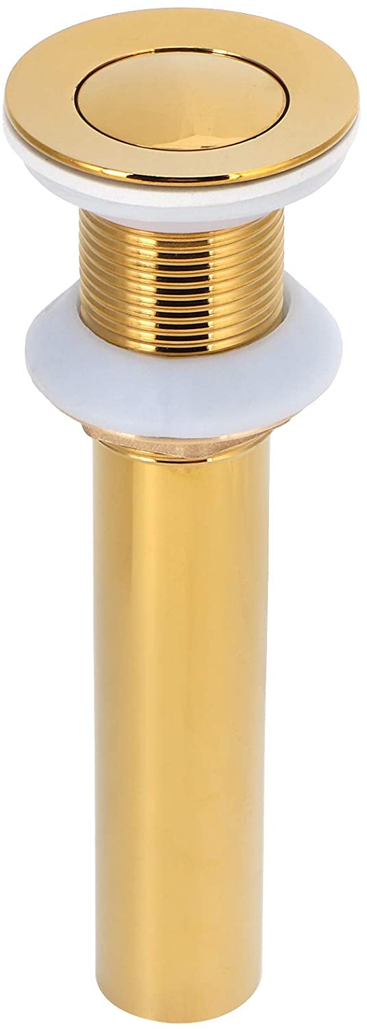 Bathroom Sink Pop Up Drain – Brushed Nickel, Vessel Basin Stopper Without Overflow