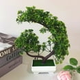 thumbnail image 3 of Artificial Flower Pine Plant Bonsai Garden DIY Holiday Party Home Desktop Decor, 3 of 7