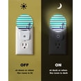 thumbnail image 4 of Night Lights Auto Sensor Turquoise Stripes Night Light Navy Blue Nautical Anchor Round Lamp Plug-in LED Nightlights Dusk to Dawn for Living Room Bedroom Bathroom Hallway Home Wall Decor, 4 of 7