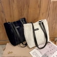 thumbnail image 5 of Convenient Elegant Leopard Cow Plush Office Women Shoulder Bags Korean Messenger Bags Worker Tote Handbag Shopping Bag BLACK, 5 of 8