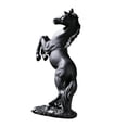 thumbnail image 3 of TISHITA Horse Statue Horse Sculpture Tabletop Ornament, Furnishing Animal Collectible Statue Horse Figurine for Bookshelf Living Room Black, 3 of 8