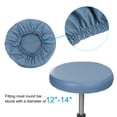thumbnail image 3 of Uxcell Stool Covers Round, 3 Pack PU Elastic Waterproof Stool Cushion for 12"-14" Chair, Blue-gray, 3 of 6