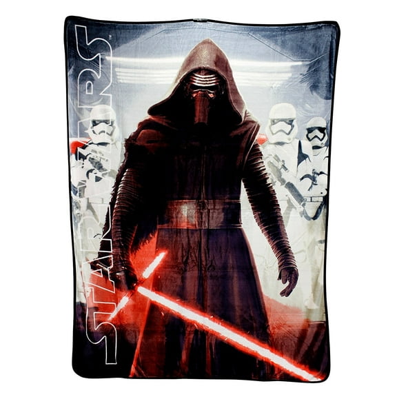 Star Wars Kylo Ren with Light Sber & Storm Troopers Silk Touch Throw 60" x 80"