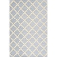 thumbnail image 4 of SAFAVIEH Cambridge Kenneth Geometric Diamonds Wool Area Rug, Light Blue/Ivory, 6' x 6' Square, 4 of 10