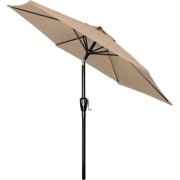 Simple Deluxe 7.5' Patio Umbrella Outdoor Table Market Yard Umbrella with 6 Sturdy Ribs for Backyard, Pool, Garden, Deck, Tan
