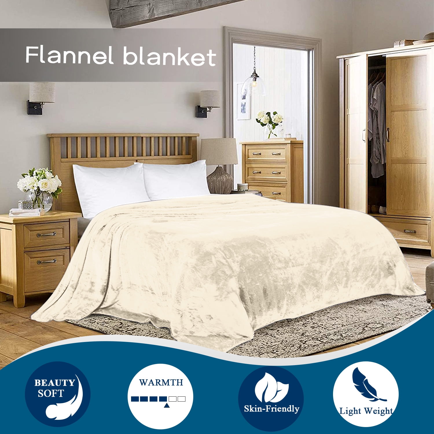 Ultra Soft Cozy Flannel Fleece Microfibre Travel Throw Bed Sofa Throw Blanket