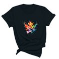 thumbnail image 3 of FAIWAD Women Canada Day T-Shirts Rolled Short Sleeve Graphic Print Tee Shirt Basic Going Out Workout Pullover Tops, 3 of 3