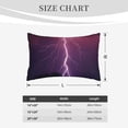 thumbnail image 6 of Balery Thunderstorm Violet Purple Bedding Queen Pillow Cases - Envelope Closure - Soft Brushed Microfiber Fabric - Shrinkage and Fade Resistant Pillow Cases-14"x20", 6 of 9