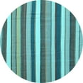 thumbnail image 1 of Ahgly Company Indoor Round Abstract Light Blue Contemporary Area Rugs, 7' Round, 1 of 4