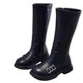 thumbnail image 2 of Elvqul Boots for Girls,Shoes for Girls,Winter Zipper Riding Boot Faux Leather Size 11 Girls, 2 of 6