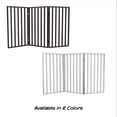 thumbnail image 5 of Wooden Pet Gate- Tall Freestanding 3-Panel Indoor Barrier Fence, Lightweight and Foldable for Dogs, Puppies, Pets- 54 x32â by PETMAKER (Dark Brown), 5 of 7