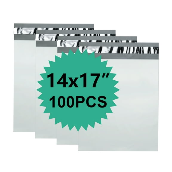 Reliable Mailer 14x17 Inch 100-Pack – Waterproof & Tear-Resistant Self-Seal Poly Shipping Envelopes, Durable Polyethylene Mailing Bags for Business, E-Commerce, and Postal Use