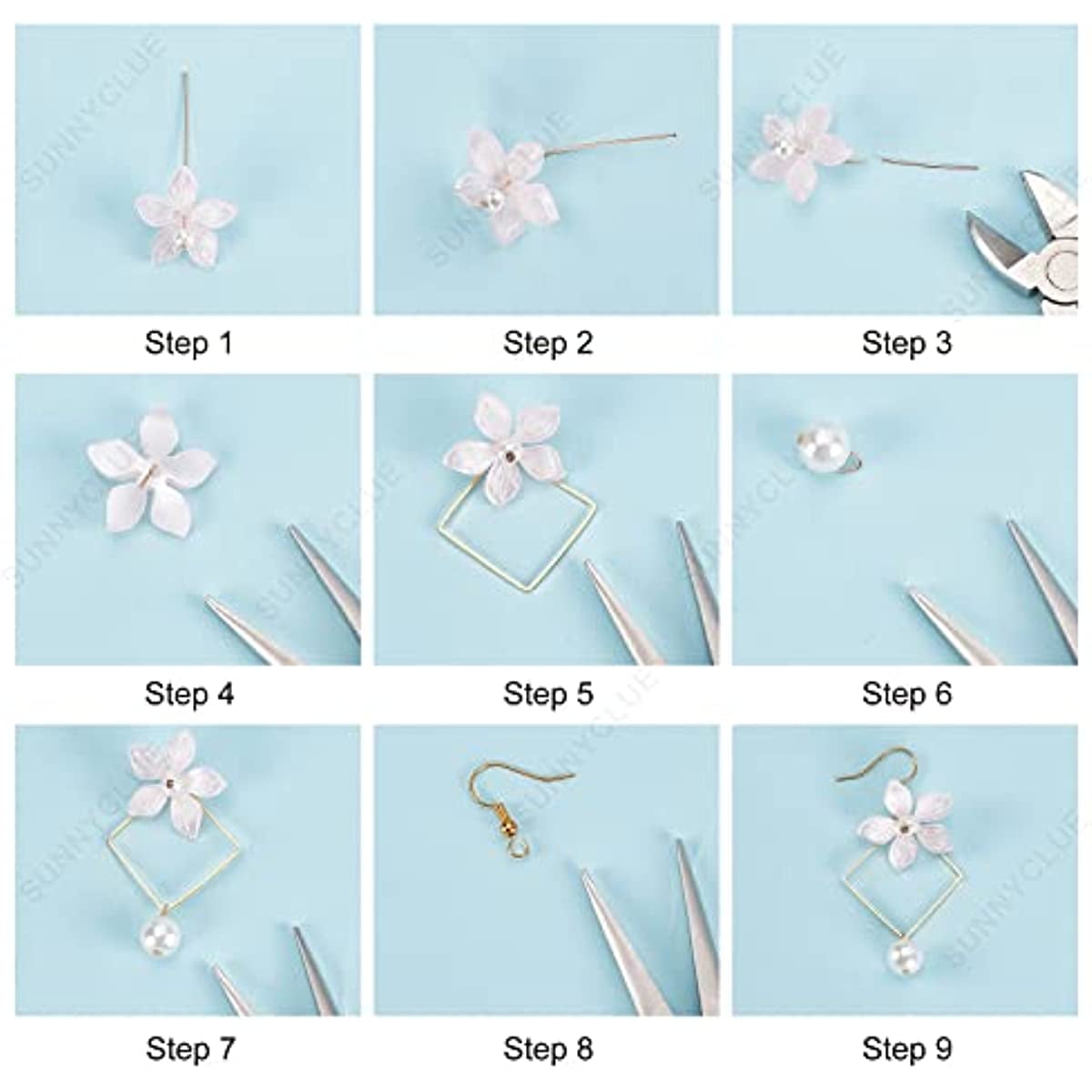 100pcs Floral Flower Petals Charms Earring Charm for DIY Jewelry Making Bracelet Necklace, Adult Unisex, Size: 20x10x3CM