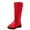 Red, variant on 2DXuixsh Leather Boots for Girls Children Shoes Thick Sole Comfortable Soft Sole Casual Boots Non-Slip Fashion Casual Boots Cute Lightwight Warm Winter Boots Beige Size 36