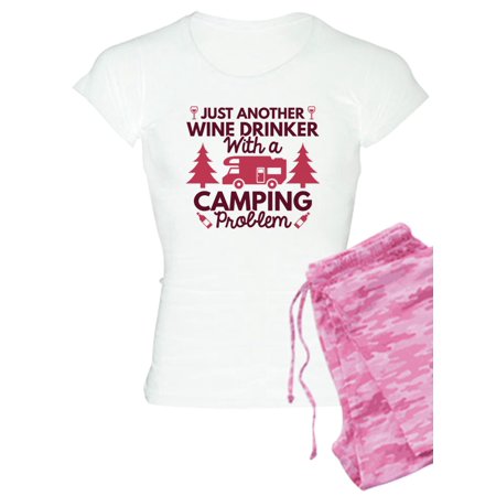 

CafePress - Wine Drinker Camping - Women s Light Pajamas